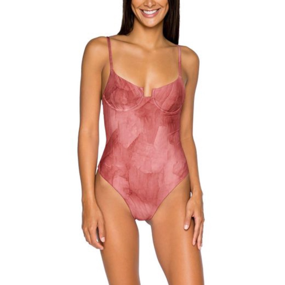 NWT B Swim Pink One Piece Bathing Suit